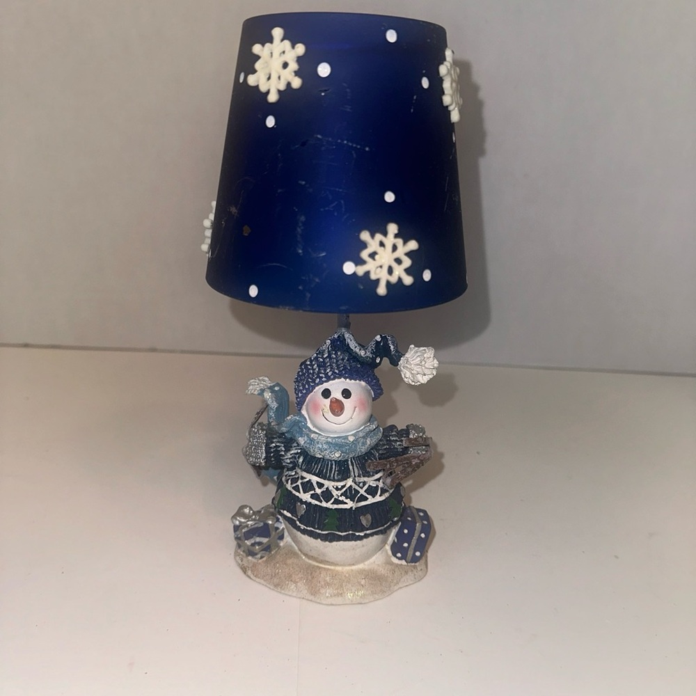 Snowman Votive‎ Candle Lamp